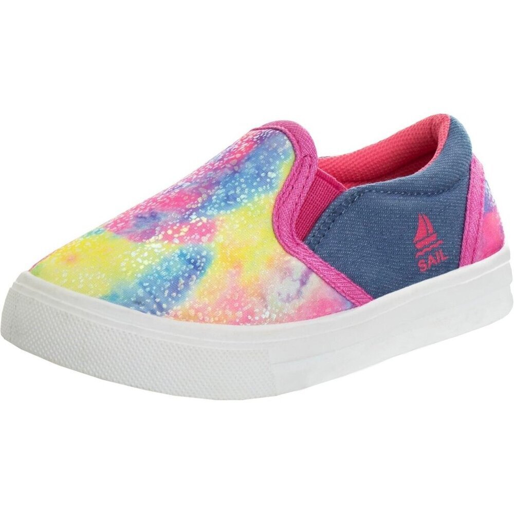 Sail Girl's Slip on Light-Weight Walking Sneakers Pink Toddler Size 5 Shoes